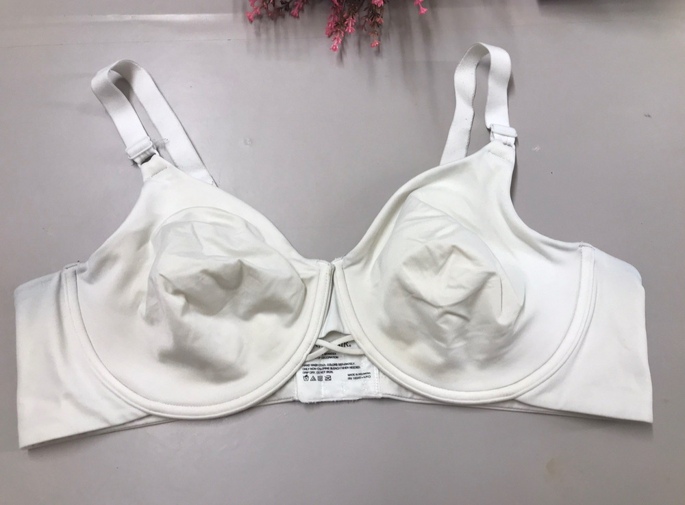 PLUS SIZE Vanity Fair Bra 44C T-Shirt Bra WHITE 76571 Radiant Back Smoothing